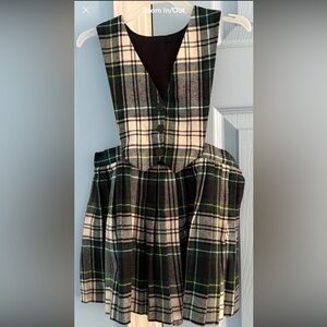 Blarney Woolen Mills Made in Ireland Tartan Plaid Pinafore Jumper 3/4